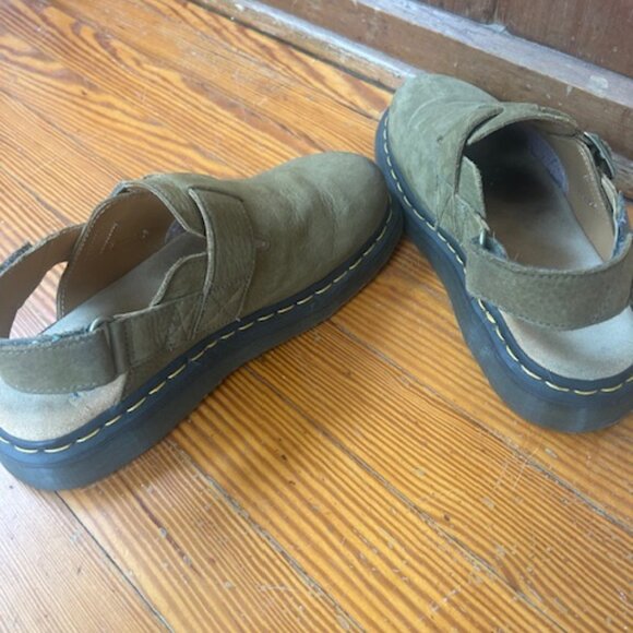 Dr Martins Slingback Suede Tan Clogs/ Mules US W9/M8 - Picture 5 of 12